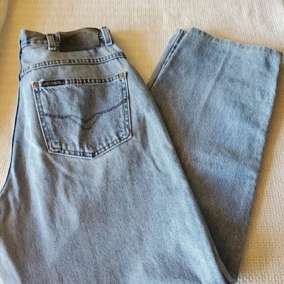 Harley-Davidson Vintage Pocketed‎ Classic Sz. 14 x 28 Blue Jeans - Picture 9 of 10